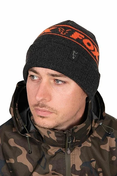 Fox Collection Beanie - Black & Orange uniwersalny