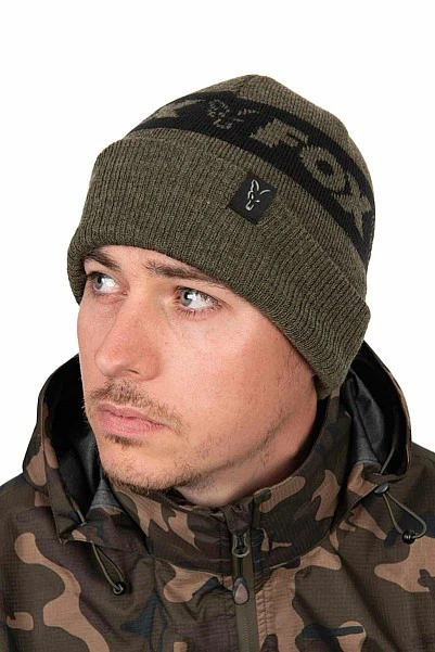 Fox Collection Beanie - Green & Black uniwersalny