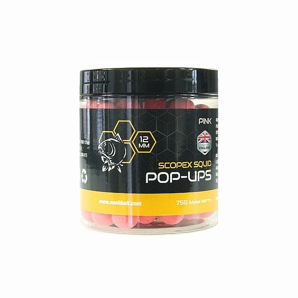 Nash Scopex Squid Pop Up - Pink  12mm/ 75g