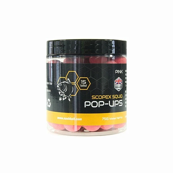 Nash Scopex Squid Pop Up - Pink  15mm / 75g