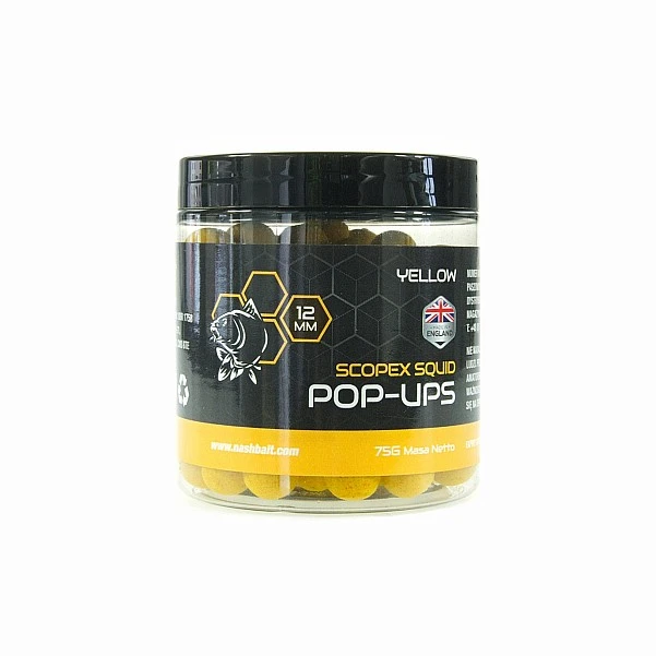 Nash Scopex Squid Pop Up - Yellow 12mm/ 75g