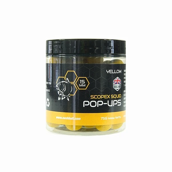 Nash Scopex Squid Pop Up - Yellow 15mm / 75g