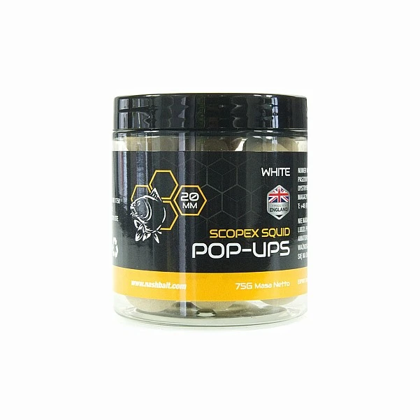 Nash Scopex Squid Pop Up - White 20mm / 75g