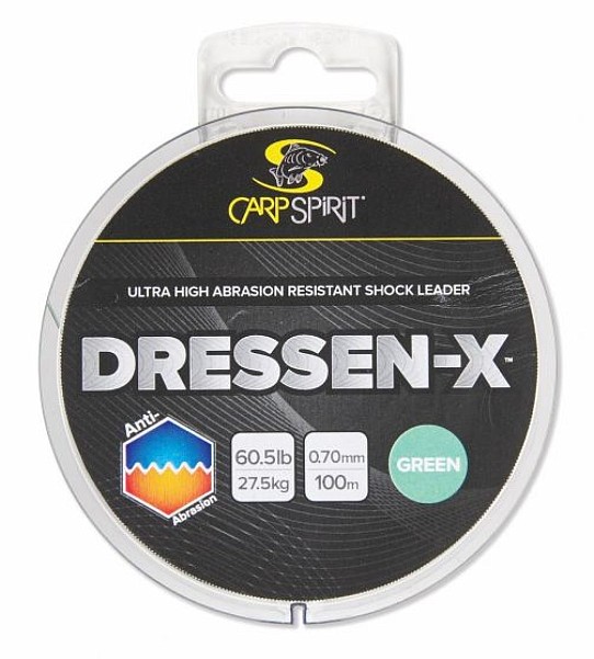 Carp Spirit Dressen-X Green Shockleaderskersmuo 0,40mm (23lb) / 100m - MPN: ACS470032 - EAN: 3422993034232