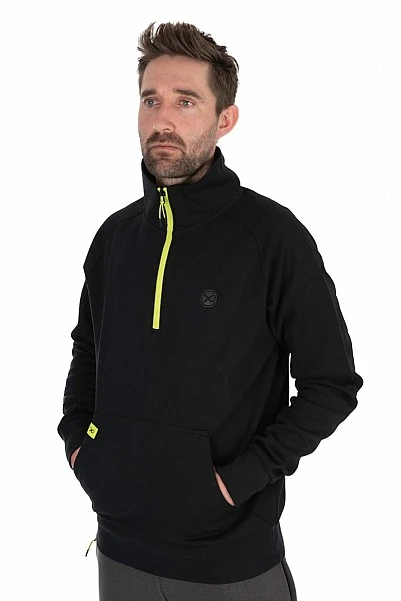 Matrix Quarter Zip Sweat Black/Lime - Black Edition Range L