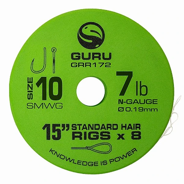GURU QM1 Standard Hair Ready Rigs - 38cm 10 / 0.19mm / 15in (38cm)