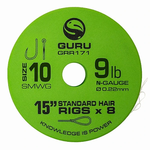GURU QM1 Standard Hair Ready Rigs - 38cm 10 / 0.22mm / 15in (38cm)