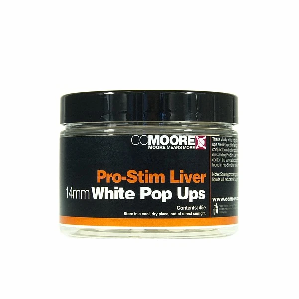 CCMoore Pro-Stim Liver  Pop Ups - White 14mm