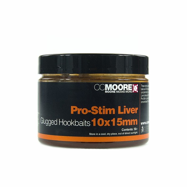 CCMoore Pro-Stim Liver Glugged Hookbaits dydis 10x15mm - MPN: 90706 - EAN: 634158435607