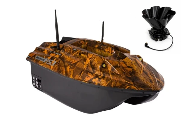 Viking Boat RS3 CAMO - (Echosondă All in One în Telecomandă + Distribuitor de Nadă) CAMO
