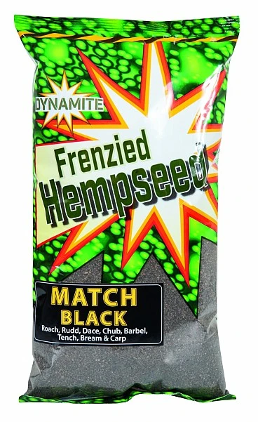 DynamiteBaits Frenzied Hempseed Match Black Groundbait 1kg