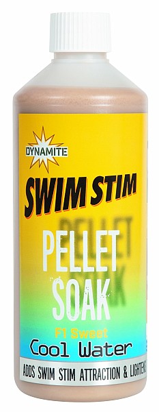 DynamiteBaits Swim Stim F1 Sweet Cool Water Pellet Soak packaging 500ml - MPN: DY1424 - EAN: 5031745220717