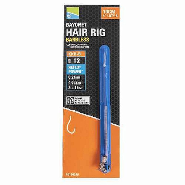 Preston Innovations KKH-B Bayonet Hair Rig Barbless - 10cm 14 / 0.21mm (4.06kg) / 10cm