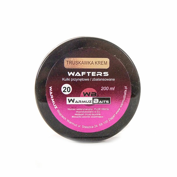 WarmuzBaits Wafters - Strawberry Cream - SHORT EXPIRY DATEsize 20 mm / 200ml - EAN: 200000083373