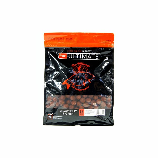 UltimateProducts Top Range Boilies - Strawberry Big Fishméret 16 mm / 1 kg - EAN: 5903855434240