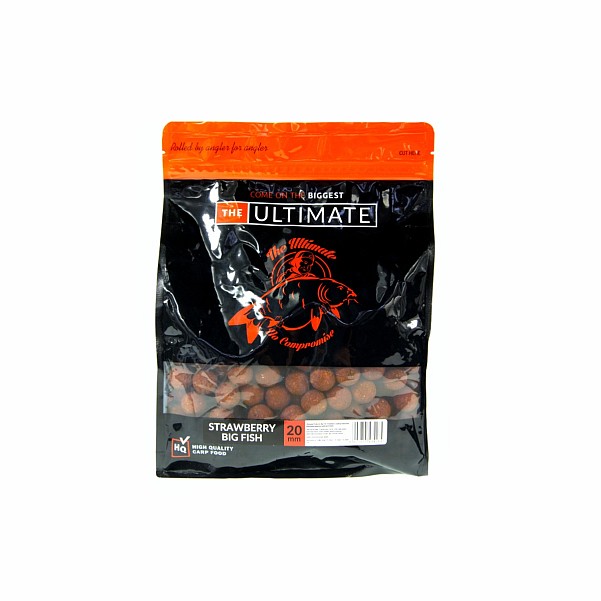 UltimateProducts Top Range Boilies - Strawberry Big Fishtaille 20 mm / 1 kg - EAN: 5903855434264