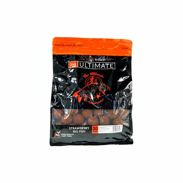 UltimateProducts Top Range Boilies - Strawberry Big Fishtaille 30 mm / 1 kg - EAN: 5903855434288