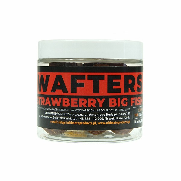 UltimateProducts Top Range Wafters - Strawberry Big Fishméret 18 mm - EAN: 5903855434387