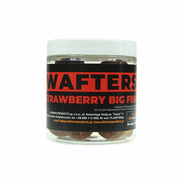 UltimateProducts Top Range Wafters - Strawberry Big Fishméret 24 mm - EAN: 5903855434417