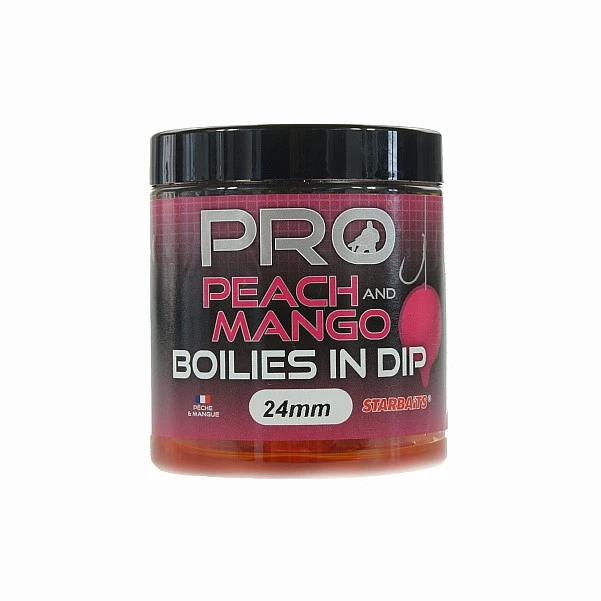 Starbaits Probiotic Boilies in Dip Peach Mango 24mm