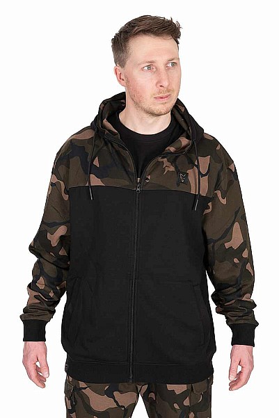 Fox LW Black / Camo Split Zip Hoodydydis S - MPN: CFX291