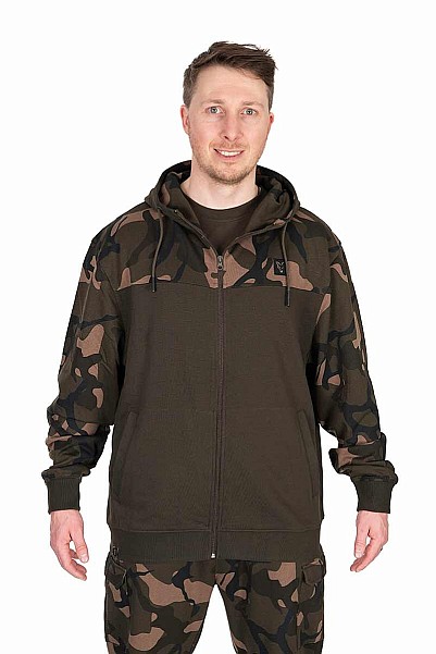 Fox LW Khaki / Camo Split Zip Hoodysize S - MPN: CFX297