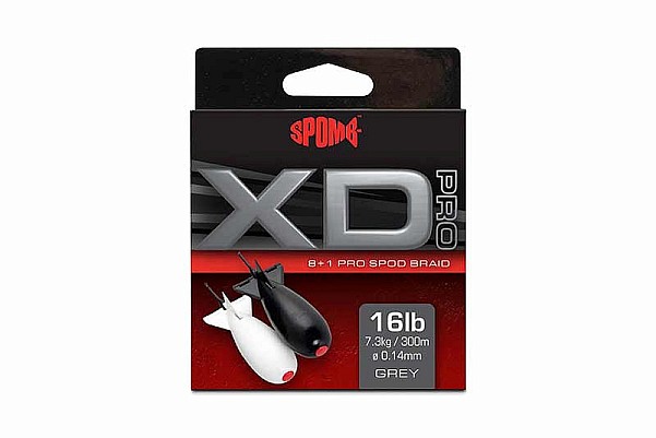  Spomb XD Pro Braid Grey 8+1modelis 0.14mm / 16lbs / 300m - MPN: DBL003 - EAN: 5056212183777
