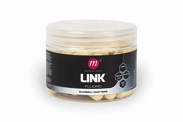 Mainline Link Fluoro Dumbell Wafters - White 12x15mm