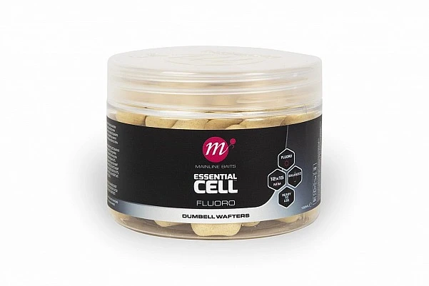 Mainline Essential Cell Fluoro Dumbell Wafters - White 12x15mm