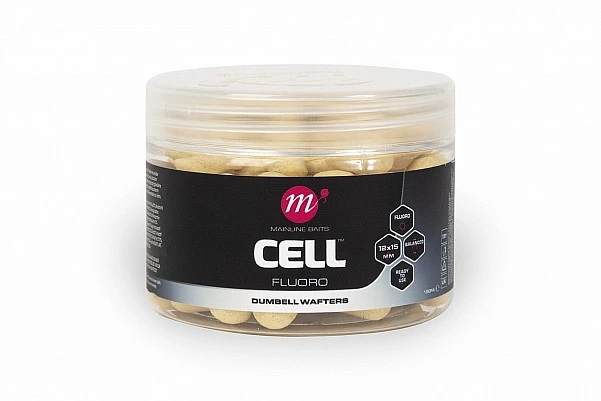 Mainline Cell Fluoro Dumbell Wafters - White 12x15mm