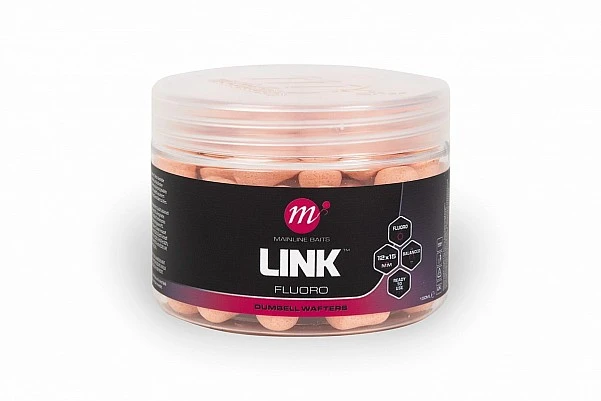 Mainline Link Fluoro Dumbell Wafters - Pink 12x15mm