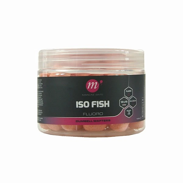 Mainline ISO Fish Fluoro Dumbells Wafters - Pink 15x12mm