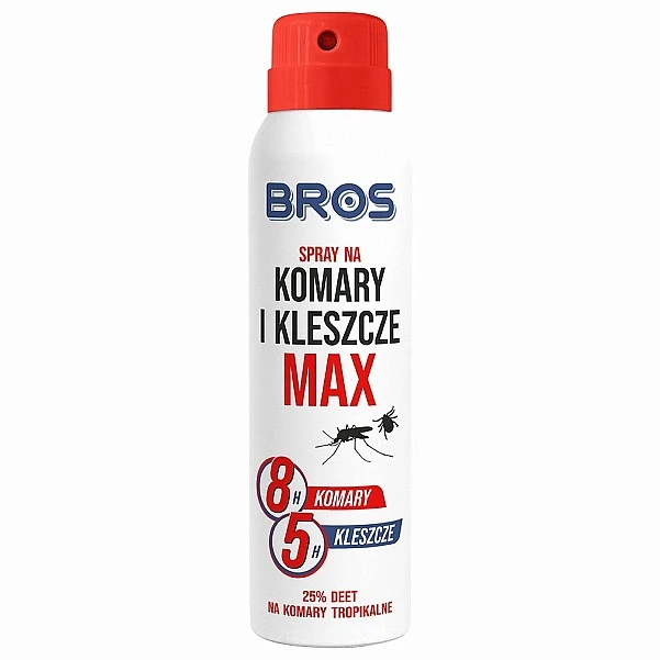 BROS - Spray na Komary i Kleszcze MAX (25% DEET) 90ml