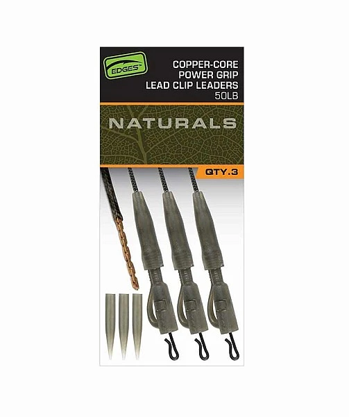 Fox Edges Naturals Copper Core Lead Clip Leaders 