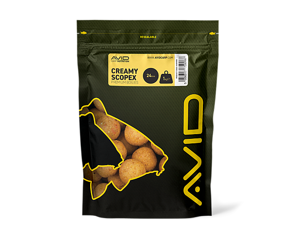 Avid Carp Creamy Scopex BoiliesGröße 24 mm - 1 kg - MPN: A0650002 - EAN: 5056317759266
