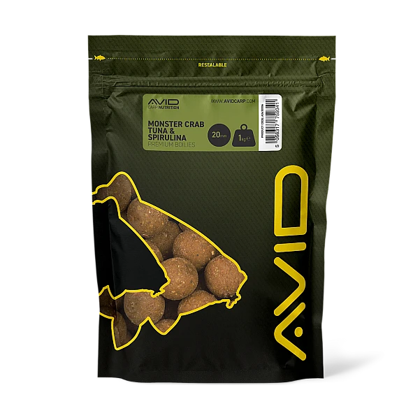 Avid Carp Monster Crab, Tuna & Spirulina Boilies 20 mm - 1 kg