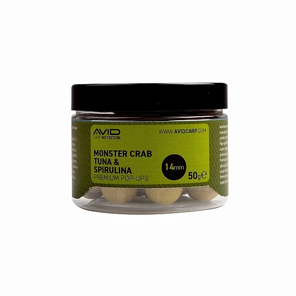 Avid Carp Monster Crab, Tuna & Spirulina Pop-Ups  14mm