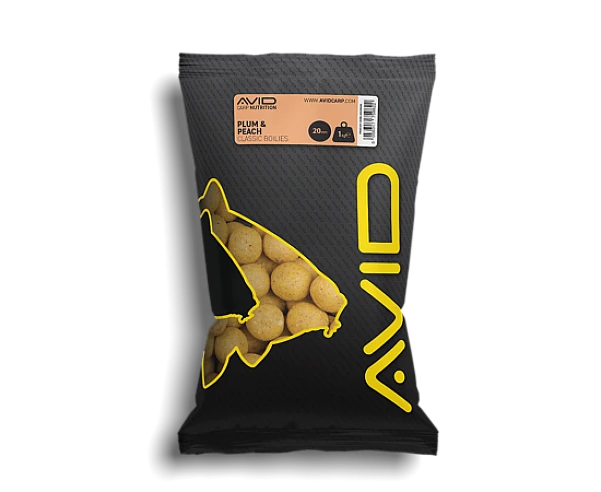 Avid Carp Plum & Peach Boilies 20 mm - 1 kg