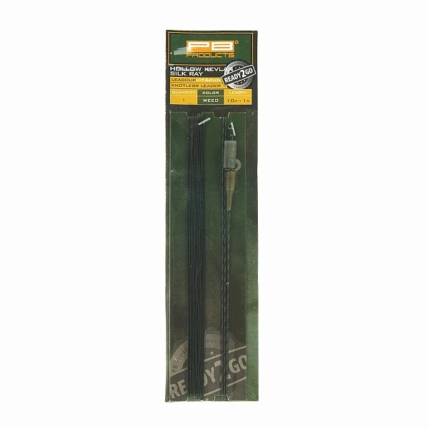 PB R2G Kevlar/SR Leadclip Knotless Leader 10m + 1m - Weed 10m + 1m Weed
