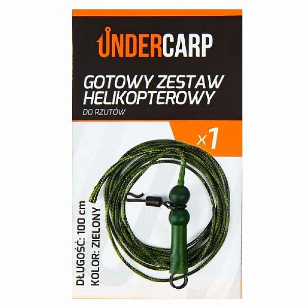 UnderCarp - Gotowy Zestaw Karpiowy Helikopterowy do Rzutów  zielony / 100cm