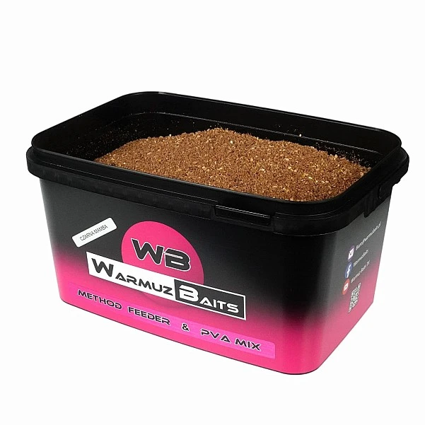 WarmuzBaits Method Feeder & PVA Mix  - Czarna Mamba 3kg (wiaderko)