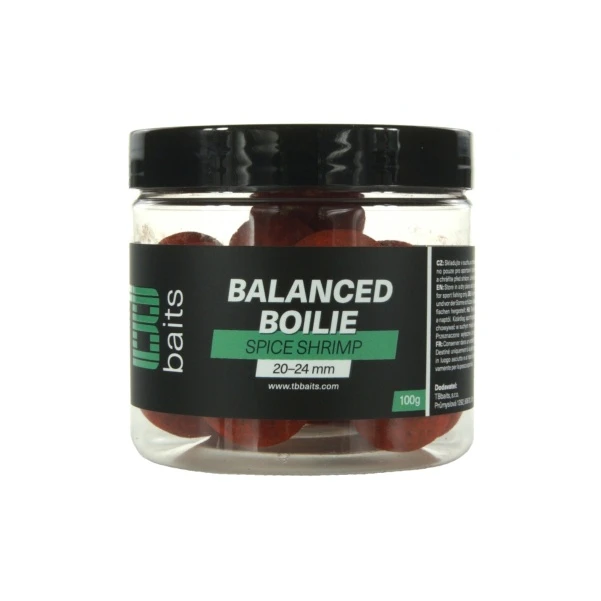 TB Baits Balanced Boilie + Atraktor Spice Shrimp  20-24mm / 100g