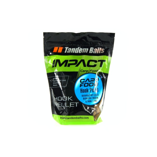 TandemBaits Carp Food Hook Pellet - Crema alla bananamisurare 12mm /1kg - MPN: 17261 - EAN: 5907666683484