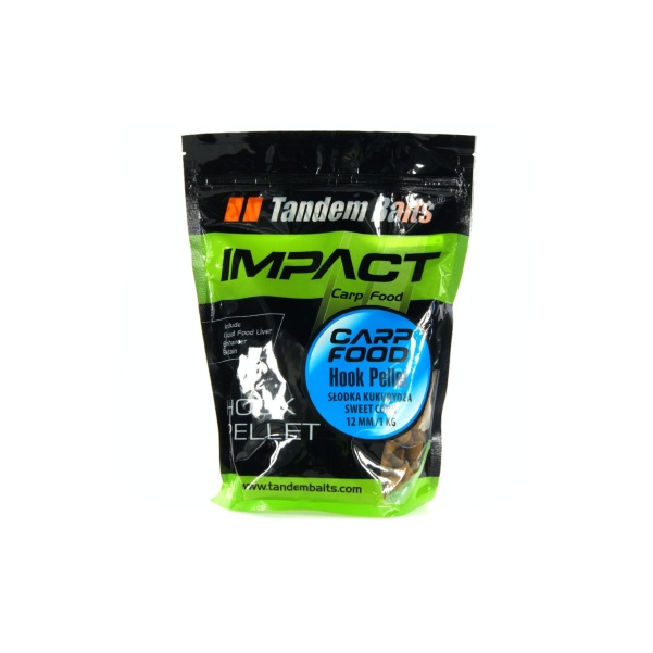 TandemBaits Carp Food Hook Pellet - Sweet Cornsize 12mm /1kg - MPN: 17269 - EAN: 5907666683569