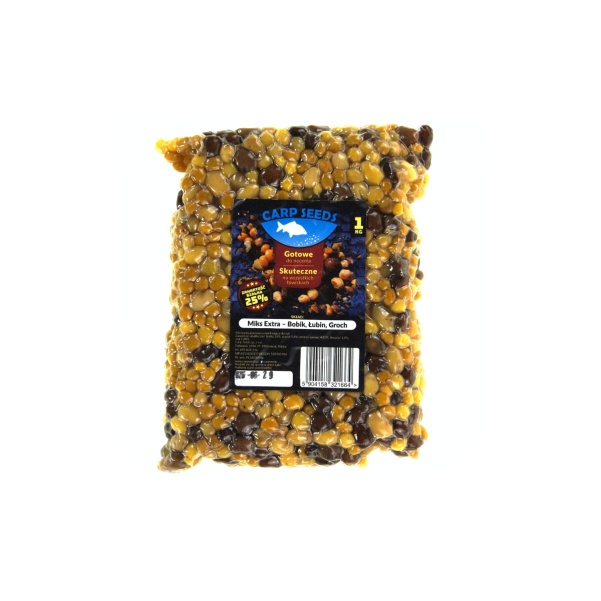 Carp Seeds Mix Extra - Bobik, Lupina, Hráchobal 1kg - EAN: 5904158321664