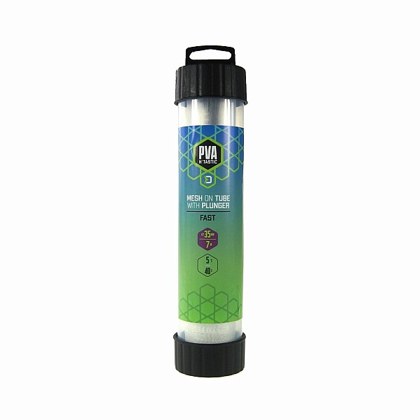 Delphin PVA NTastic Mesh on Tube with Plunger 35mm/7m - Fast Melt Delphin PVA NTastic Mesh on Tube with Plunger 35mm/7m - Fast Melt