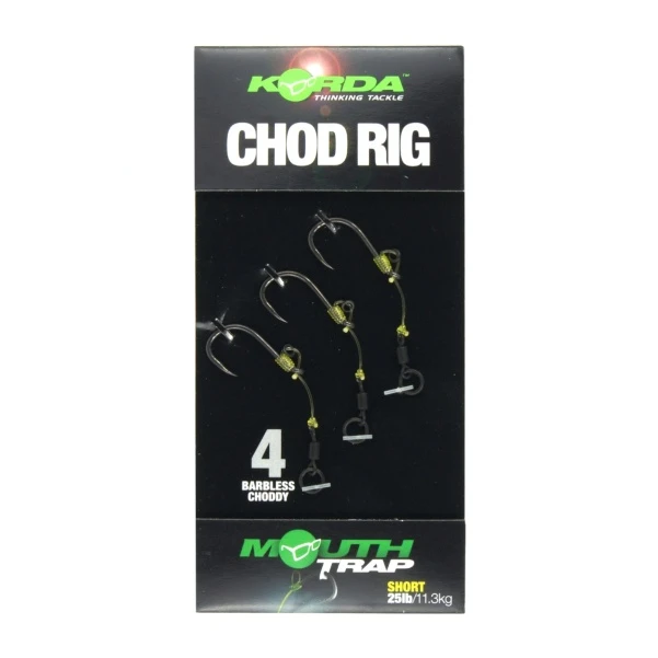 Korda Chod Rig - Short (Barbless) 4 (короткі) без зазубрин