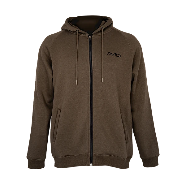 Avid Carp Compound Zip Hoodie - Brown M