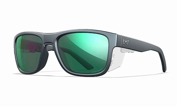 WileyX OVATION Captivate Polarized Green Mirror Copper Matte Graphite Frame