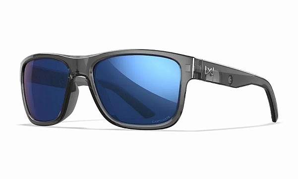 WileyX OVATION Captivate Polarized Blue Mirror Smoke Grey Gloss Crystal Dark Grey Frame - MPN: AC6OVN19 - EAN: 712316091862